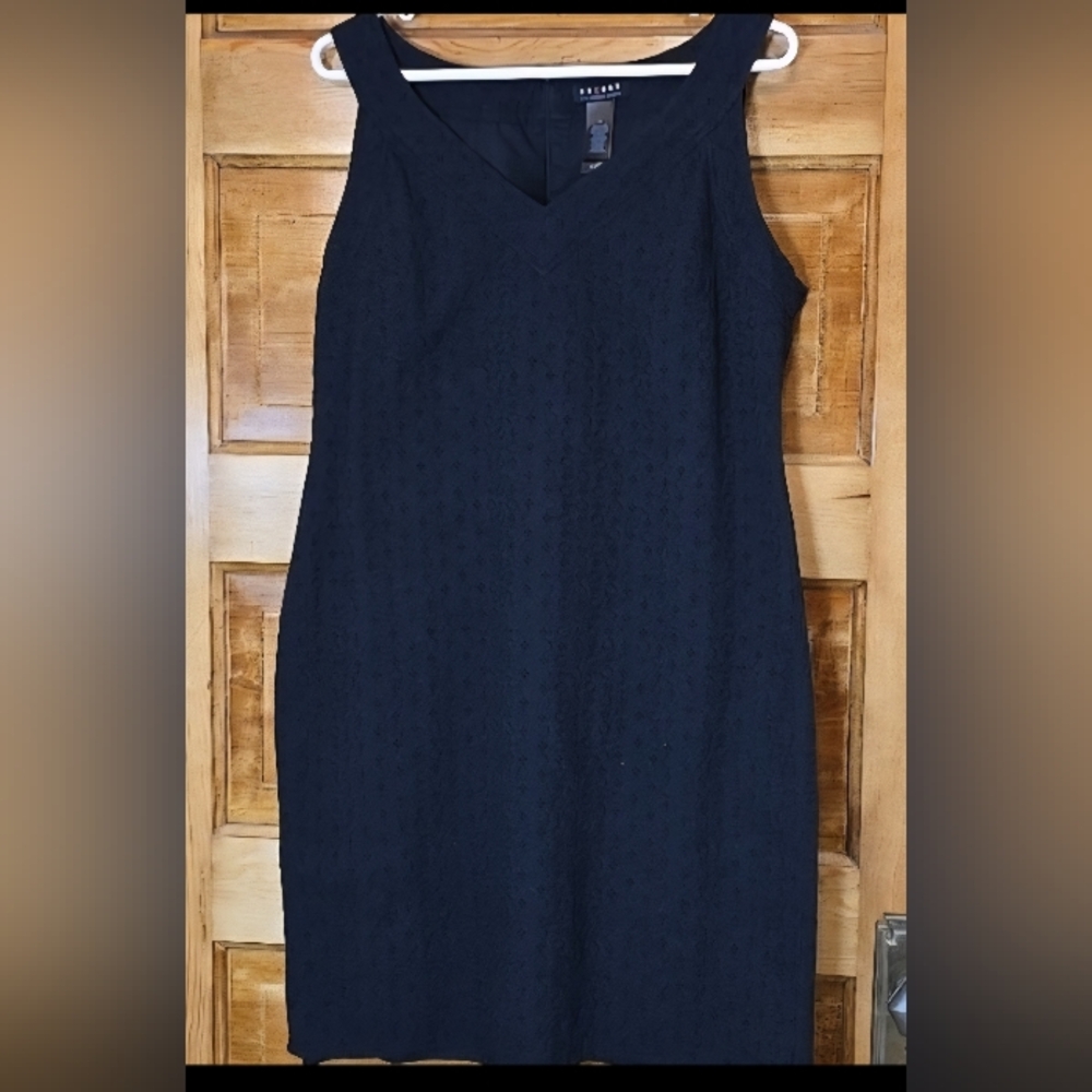 Axcess by Liz Clairborne Black Eyelet Midi Dress 14